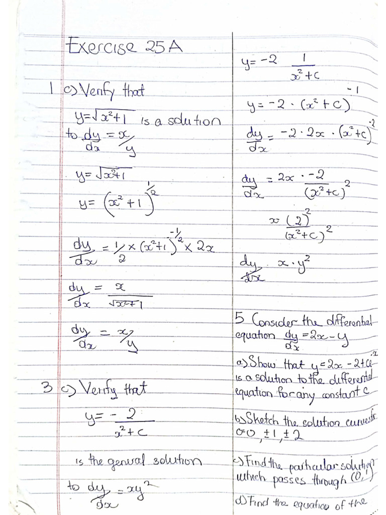 Differential Equations Homework | PDF