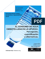 El Consumo de Agua Embotellada en La UPV-EHU