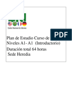 Plan de Estudio A1-A2 Sede Heredia