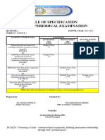 Science 7 Q2 Tos Periodical Examination