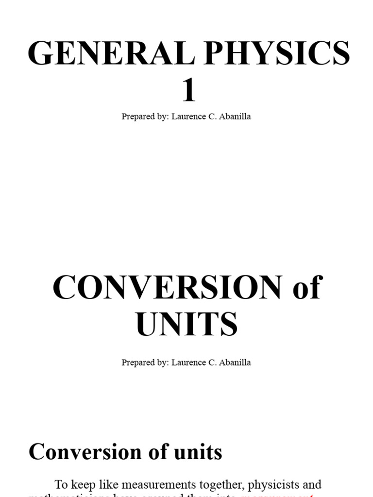 General physics 1 pdf