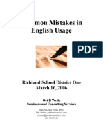 Common Mistakes in English Usage