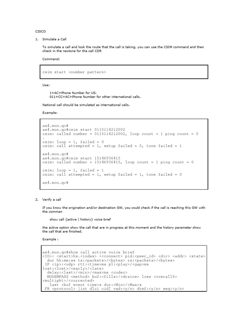 Show Call | PDF | Voice Over Ip | Communications Protocols