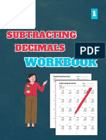Subtracting Decimals Workbook Level 1