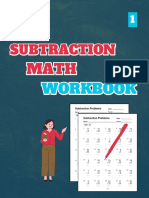 Subtraction Math Workbook Level 1