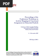 Workshop on Activity Mapping and Function Assignment in India
