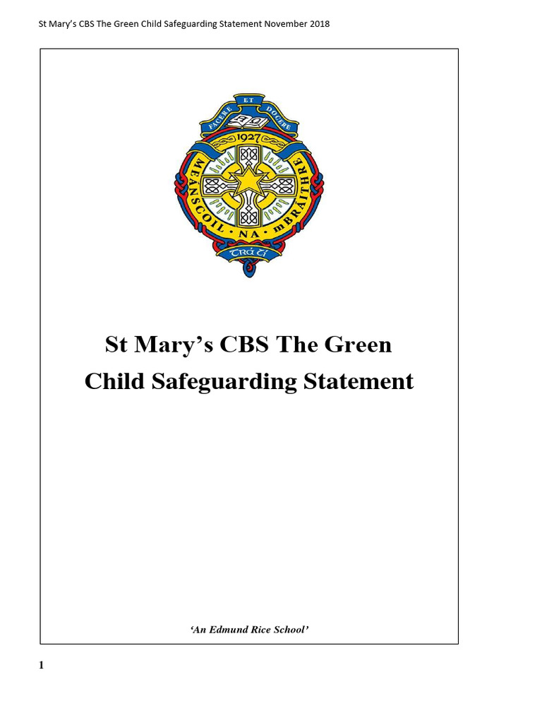 St Mary’s CBS Child Safeguarding Policy | PDF | Child Protection ...