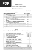 Time: 3 Hour Max - Marks: 75: Model Question Paper Diploma in Computer Engineering