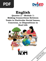 English9 - Q2 - Mod1 - Making Connections Between Texts To Particular Social Issues, Concerns, or Dispositions in Real Life