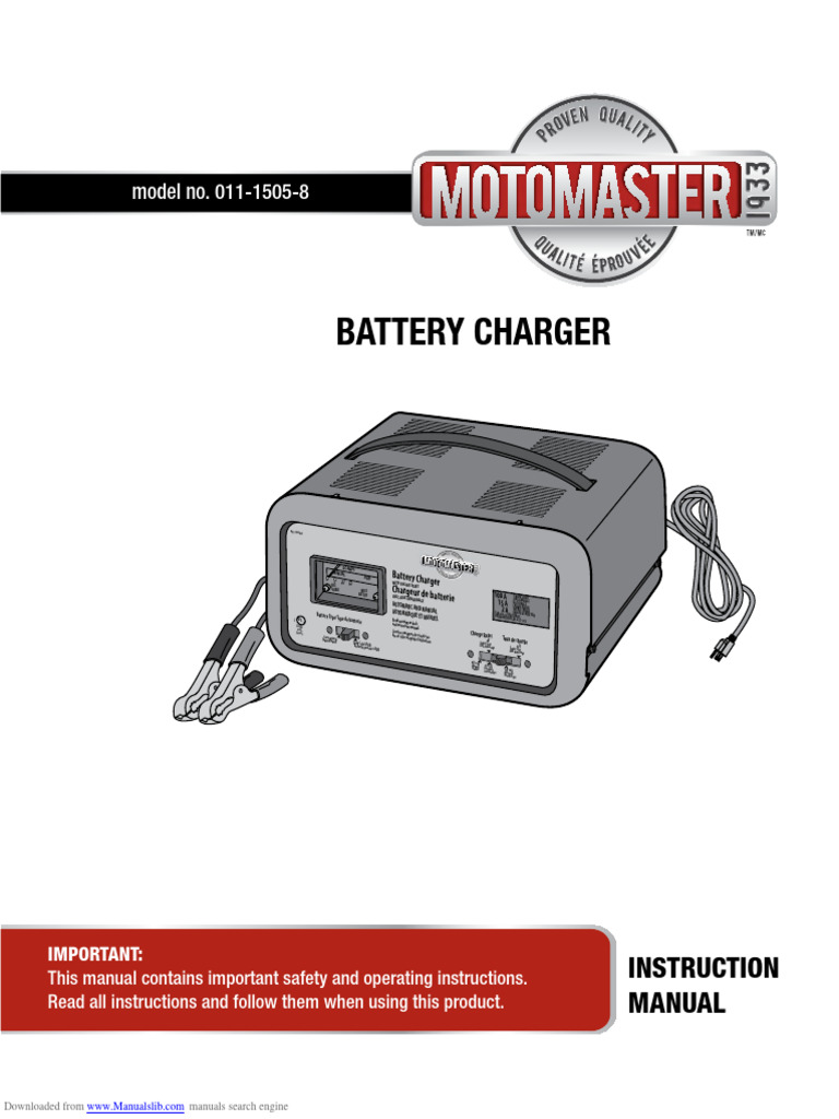 Battery Charger: Model No. 011-1505-8 | PDF