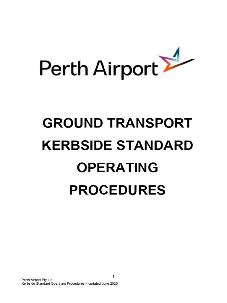 Ground Transport Kerbside Standard Operating Procedures 2019 PDF