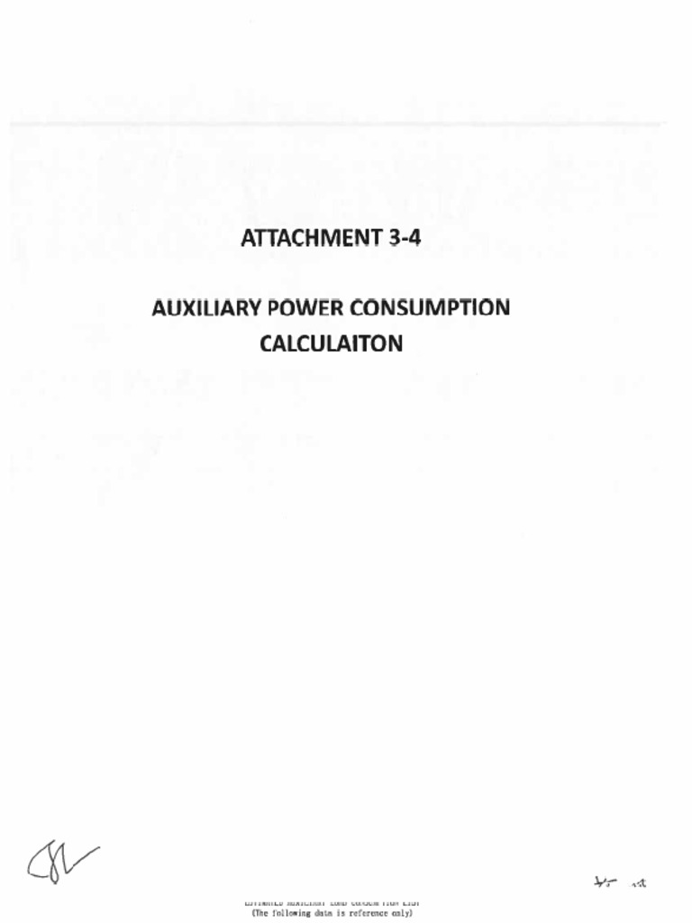 Attachement 34 Auxiliary Power Consumption Calculation PDF