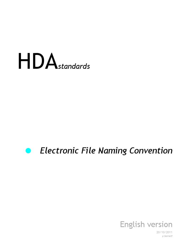 HDA Electronic File Naming Guide | PDF | Portable Document Format ...