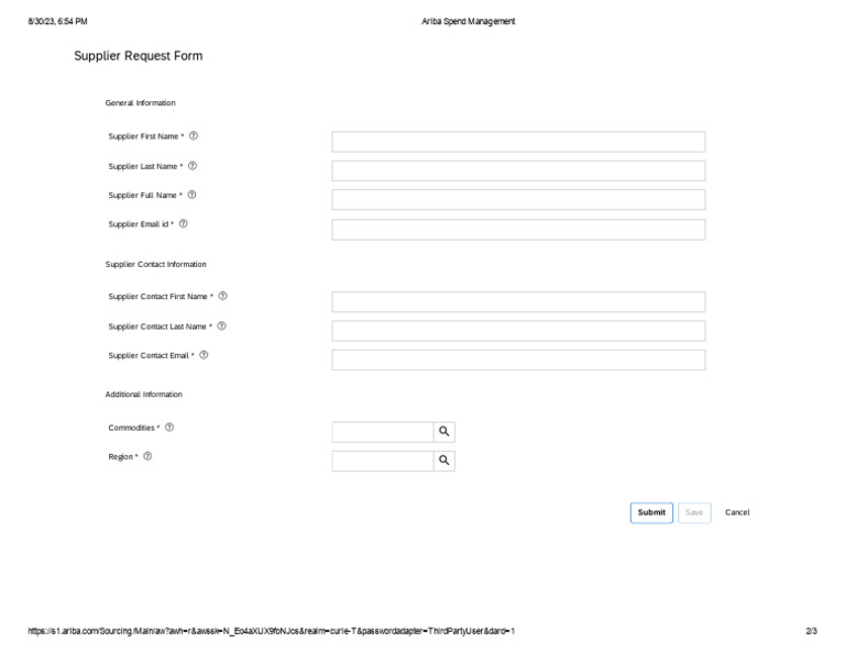 supplier request form PDF