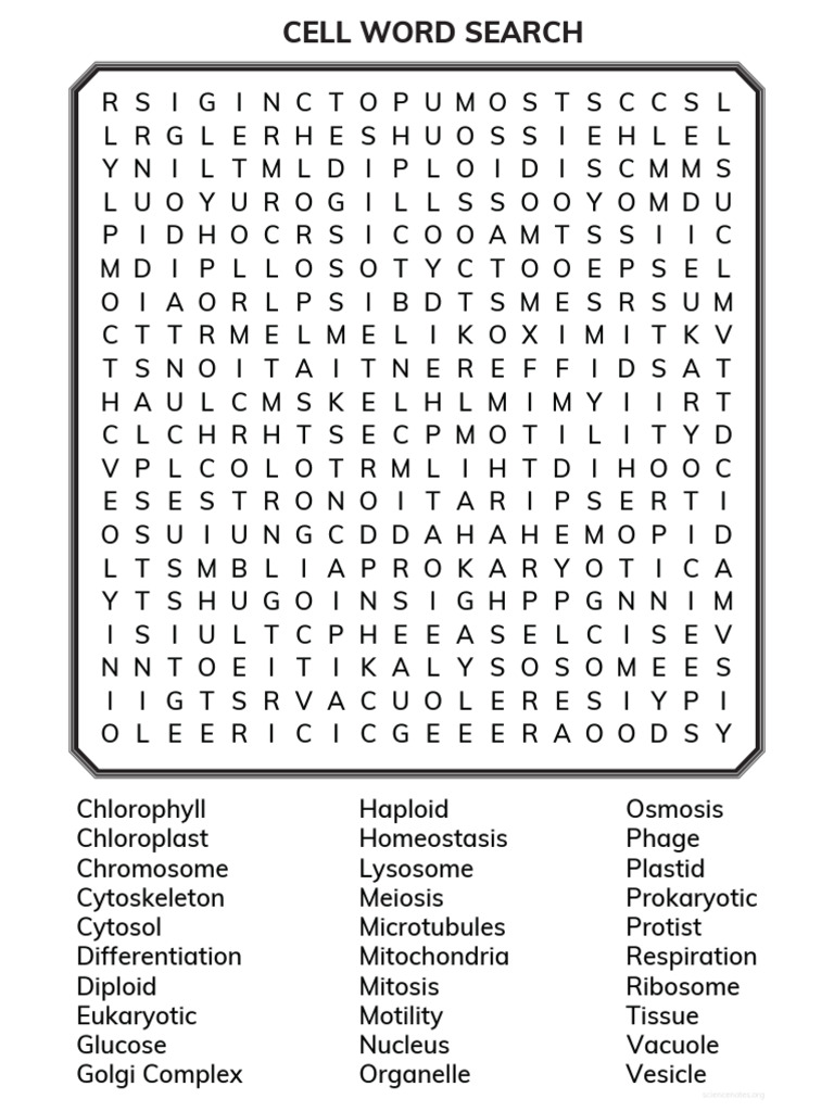 Cell Word Search | PDF