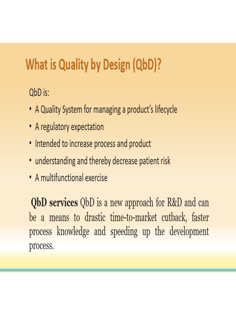 What is Quality by Design PDF Variance Business Process