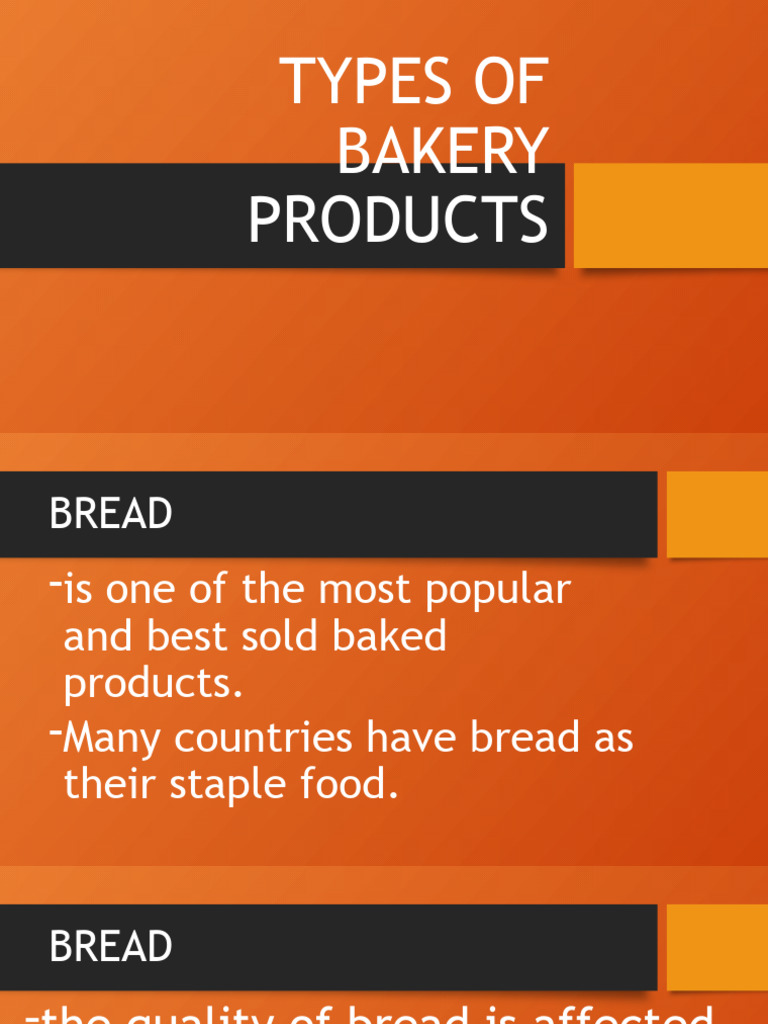Types Of Bakery Products Pdf