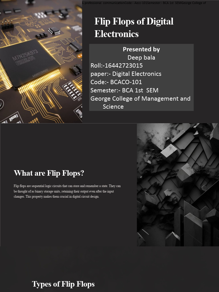 Flip Flops of Digital Electronics | PDF