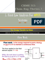 1st Law For Open Systems - Spring 2020