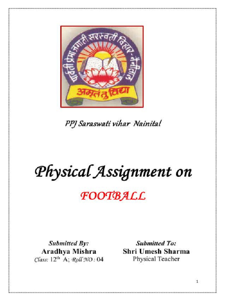 Project On Football For Phusical Education | PDF