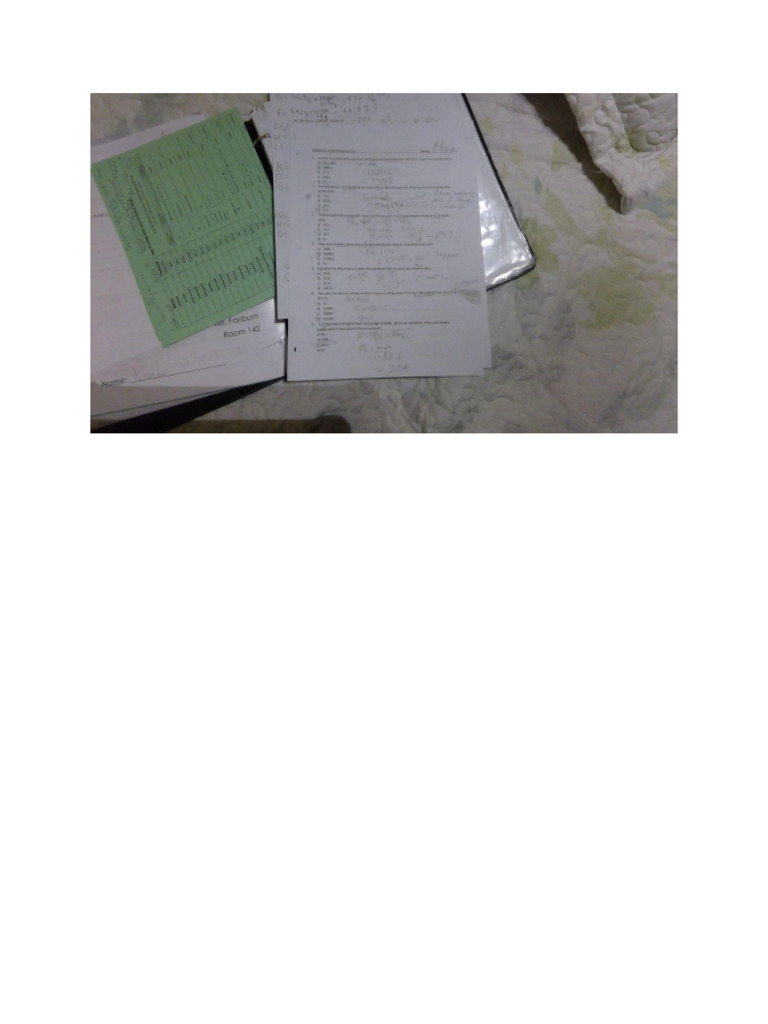 Physics Work Sheet | PDF