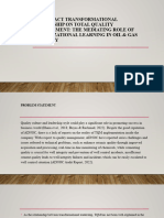 The Impact Transformational Leadership On Total Quality Management: The Mediating Role of Organizational Learning in Oil & Gas Industry