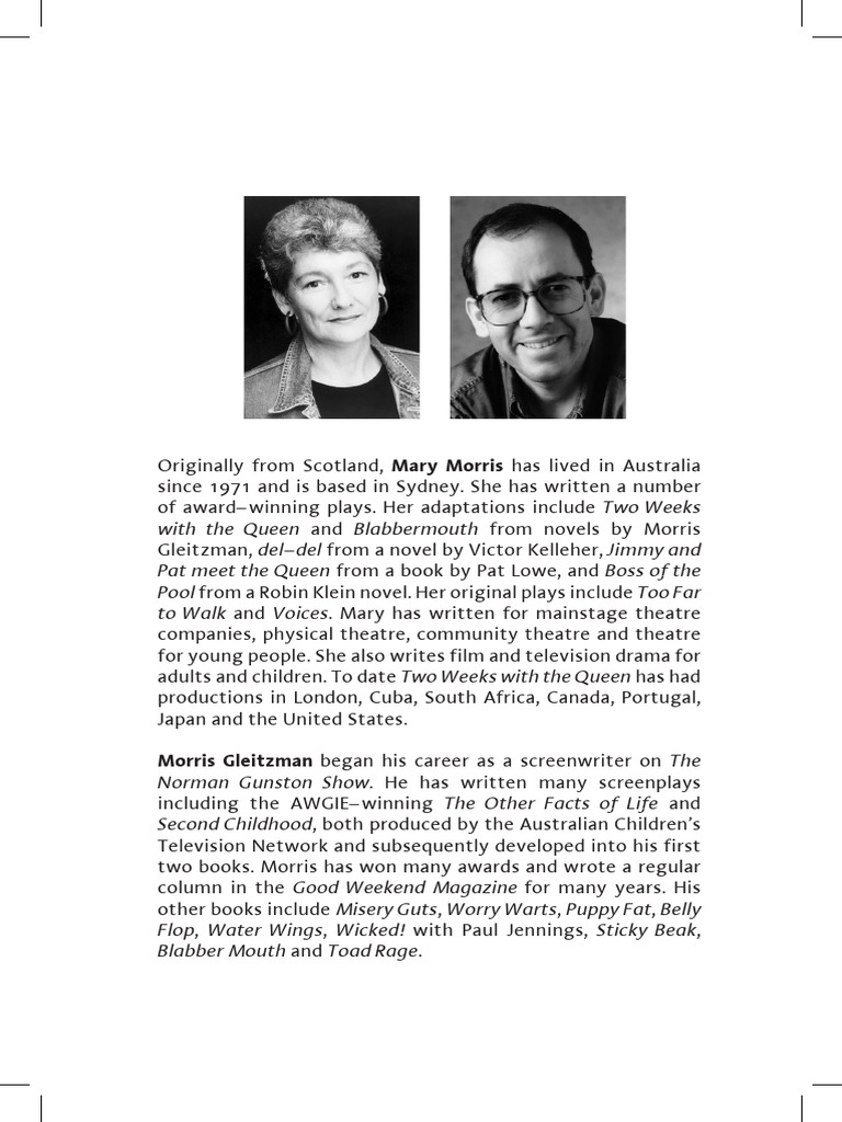Two weeks with the queen pdf