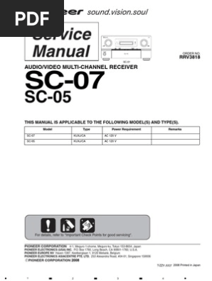 Pioneer Sc 05 07 Sm Pdf Electrical Connector Soldering