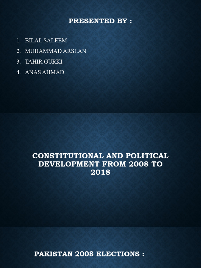 Pakistan's Political Evolution (2008-2018) | PDF
