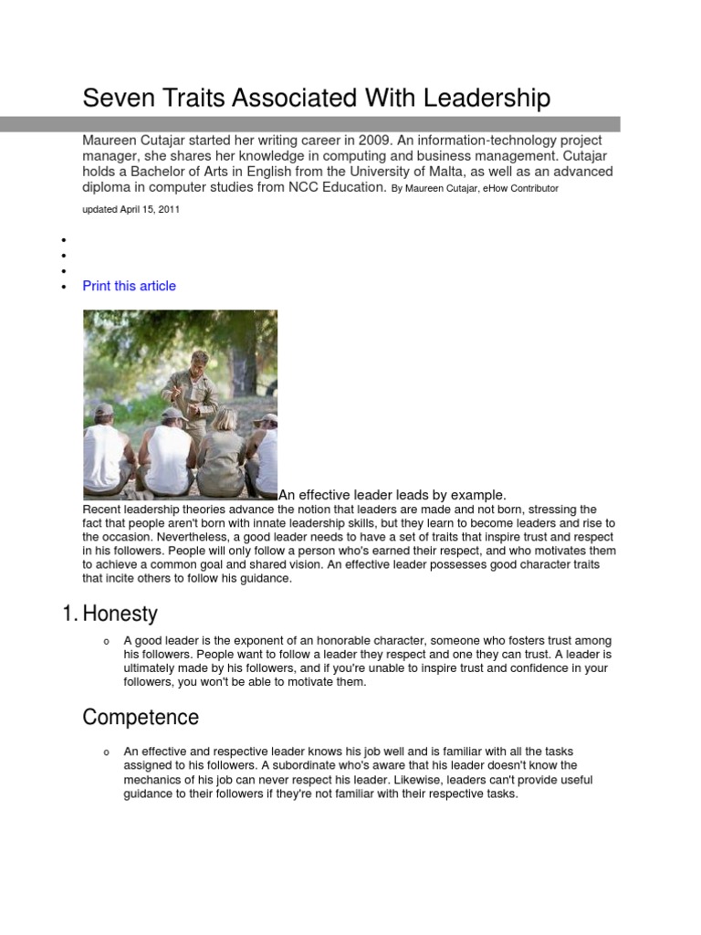Leadership Notes Pdf Leadership Motivation