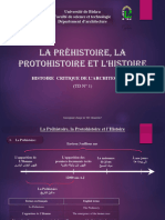 La Préhistoire, La Protohistoire Et L'histoire TD N° 1