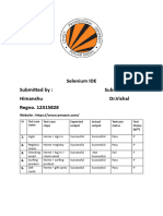 Selenium IDE Poject