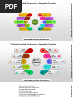 10 Steps Rounded Rectangular Infographic Template