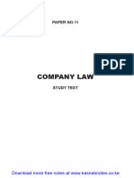 Company Law Strathmore University Notes and Revision Kit