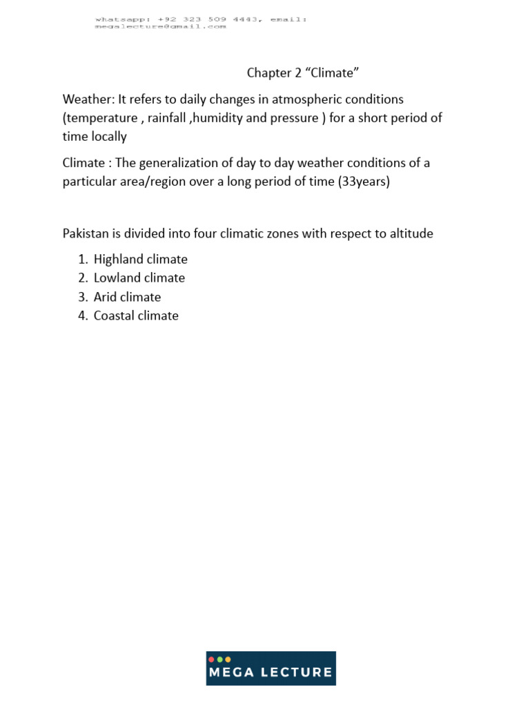 Chapter 2 Climate | PDF