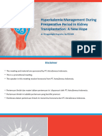 Hyperkalemia Management During Preoperative Period in Kidney Transplantation