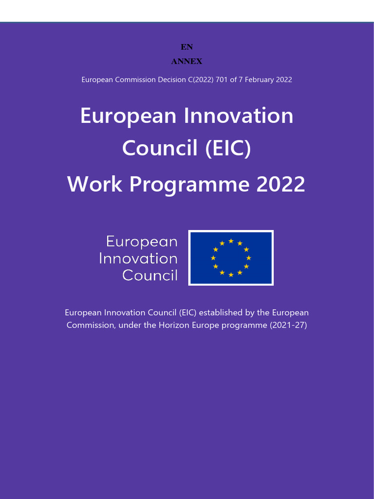 EIC Work Programme 2022 06 09 PDF