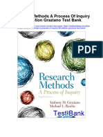 Research Methods A Process of Inquiry 8th Edition Graziano Test Bank