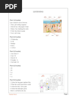 Flyers Practice Test Answer Key