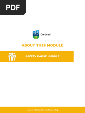Safety Pause huddle ONLINE SESSION OUTLINE