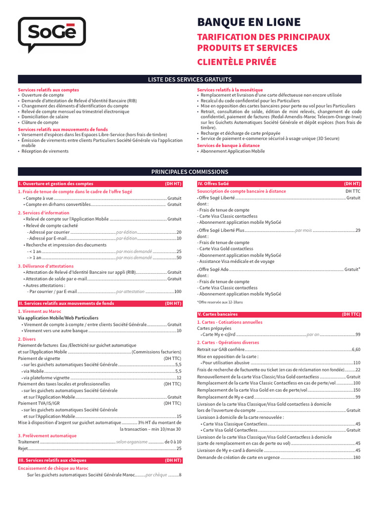 Tarif Soge 0722 | PDF