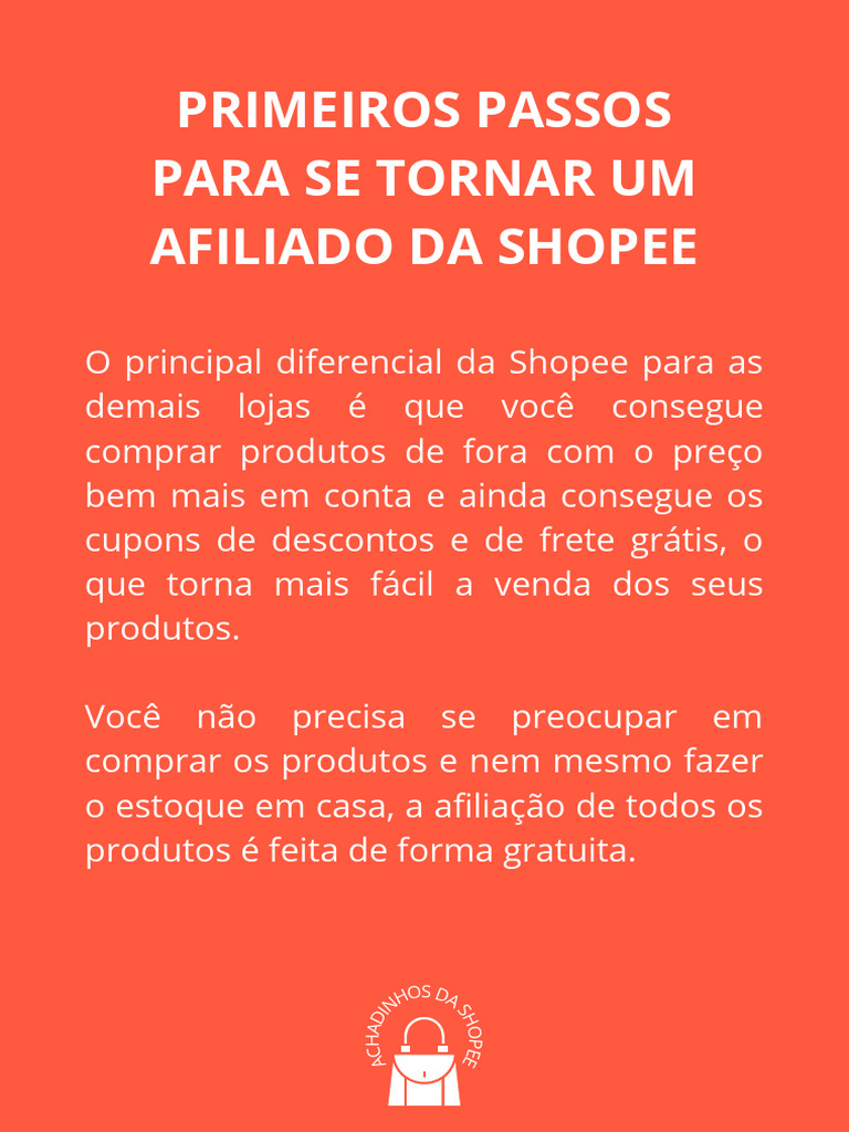 Guia para Afiliados da Shopee Brasil | PDF