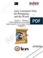 21st Century Literatures Quarter 1 Module 1 Version 5