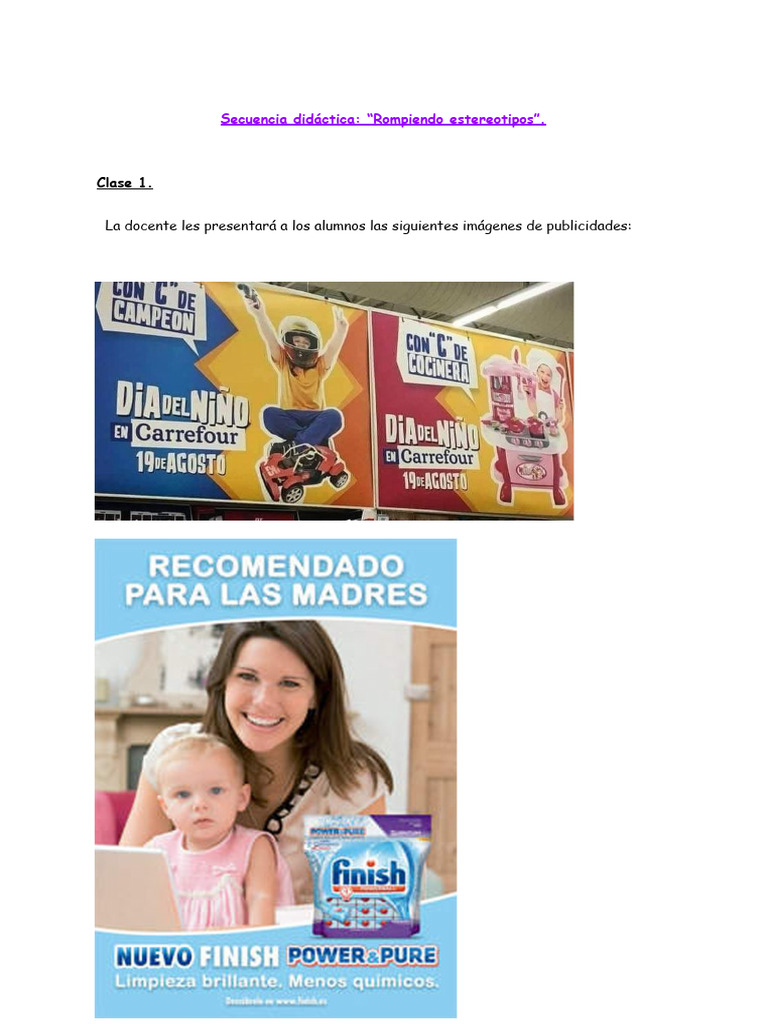 Rompiendo Estereotipos de Género en Clase | PDF