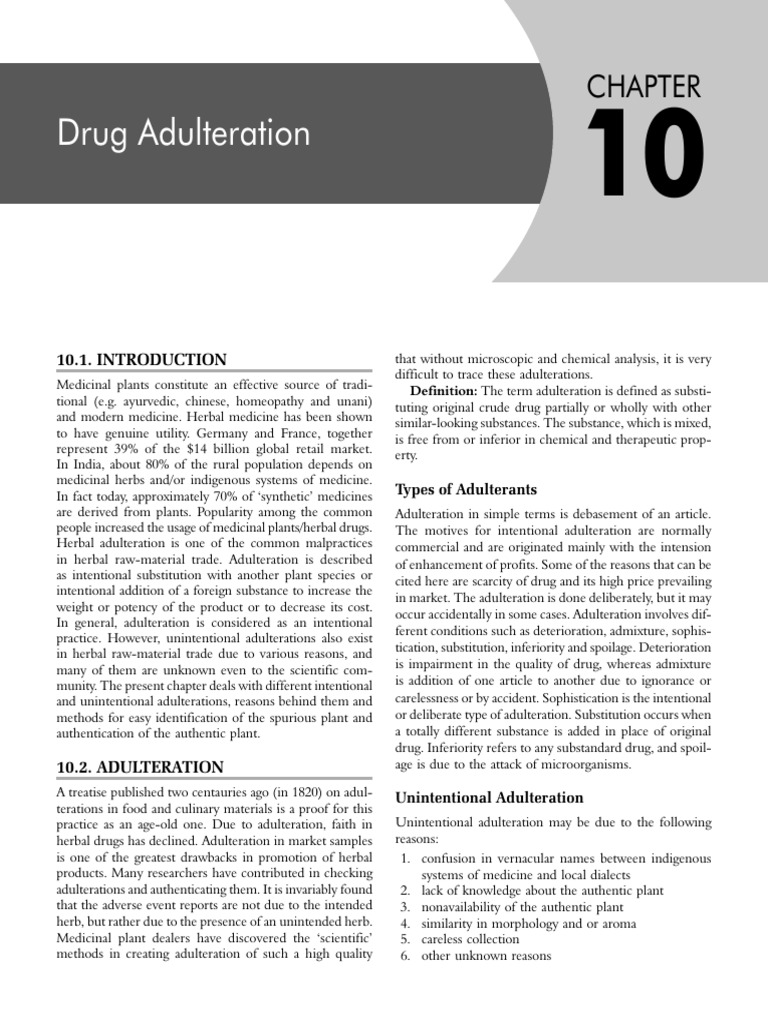 Adulteration in Herbal Medicine | PDF