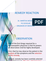 REMEDY REACTION - Dr. Amritha Mohan