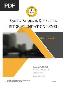 ISTQB Foundation Tài Liệu Song Ngữ Đầy Đủ