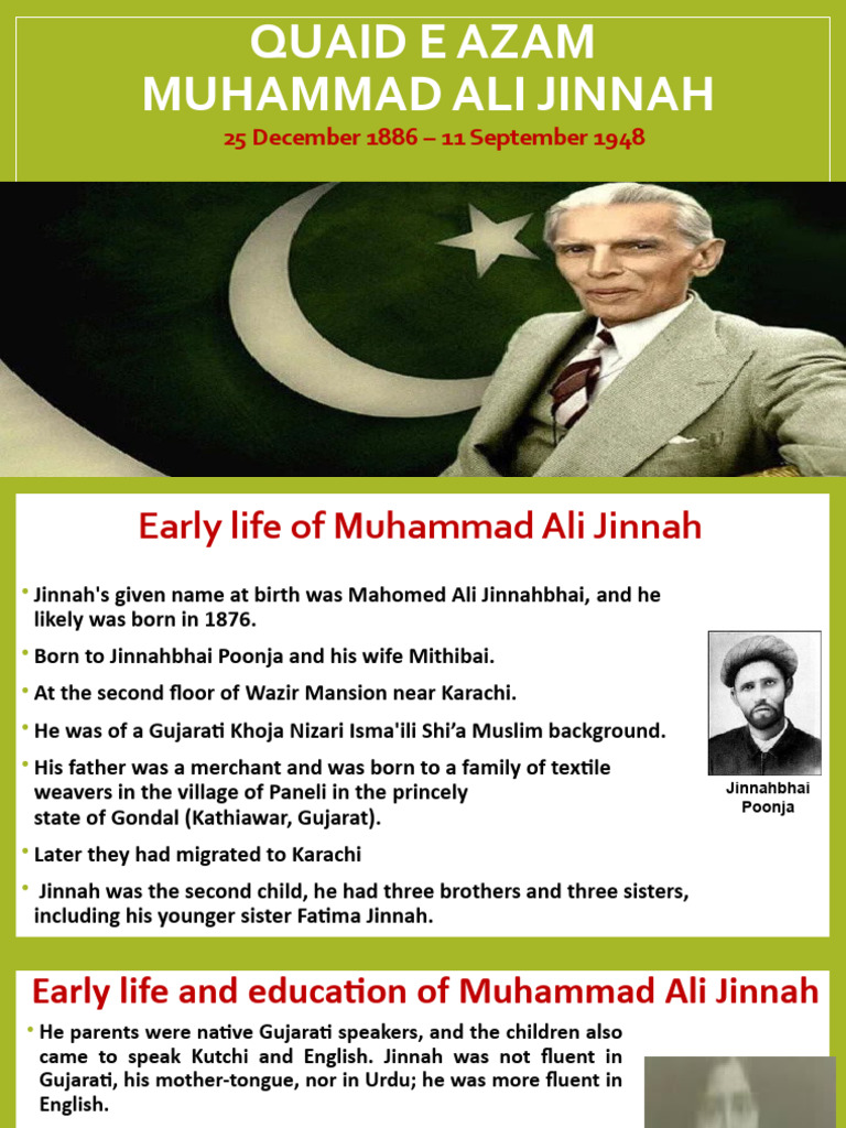 Early Life and Political Journey of Jinnah | PDF | History