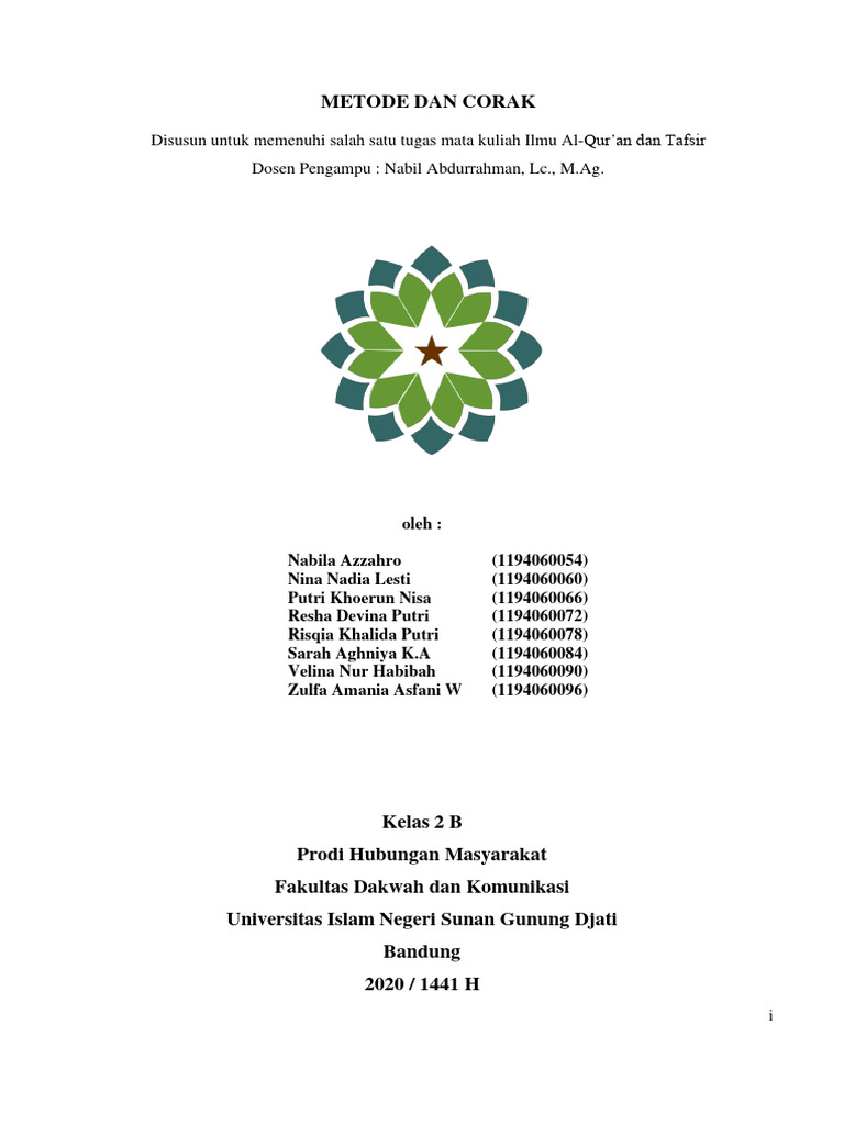 Metode dan Corak Tafsir Al-Qur'an | PDF | Agama & Spiritualitas