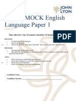 Igcse Mock English Language Paper 1